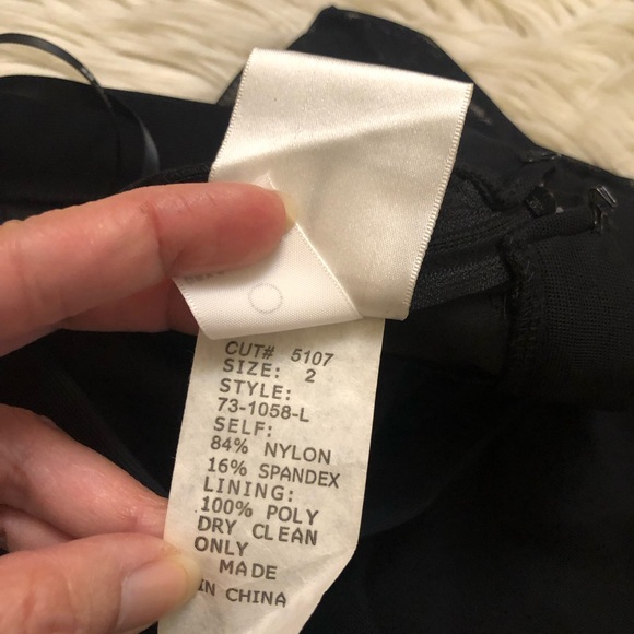 Vintage Tadashi Mesh Tulle Flowy Elegant Black Maxi Skirt size 2 - Picture 7 of 9